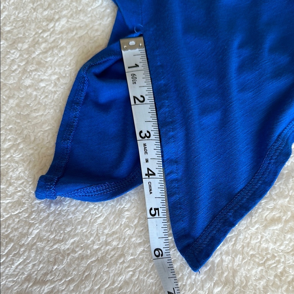 Zenergy by Chico’s Royal Blue Relaxed Asymmetrical Tunic Size 1 Equals to Size M - Picture 10 of 11